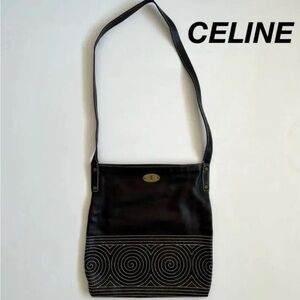 Celine Black and White Patterned Shoulder Bag